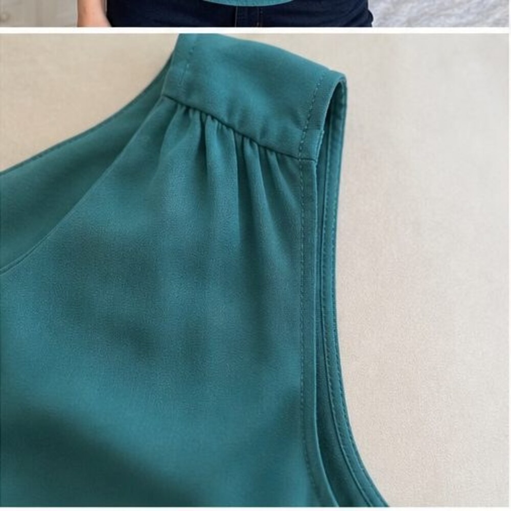 Gray Ruffle Blouse - Picture 5 of 6